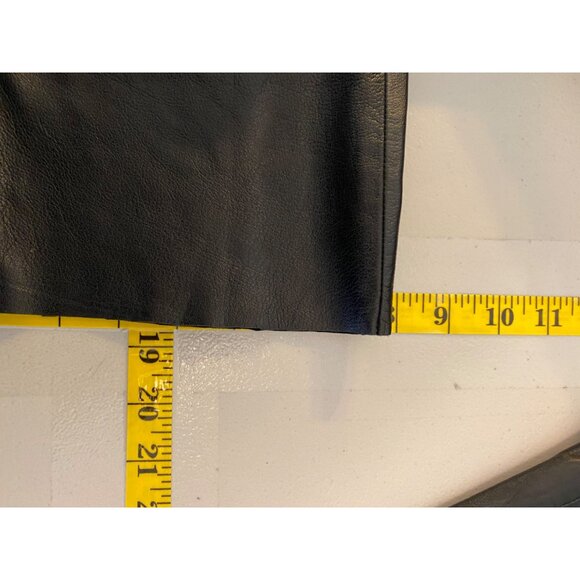 Jacqueline Ferrar Genuine Black Leather Pants Size 6 Black Polyester Lining Sz 6 - Picture 9 of 9